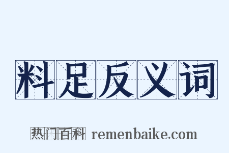 料足反义词是什么意思的图片